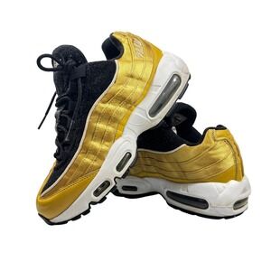 Nike Air Max 95 Women Sneakers Gold Black Running Shoes Size 7